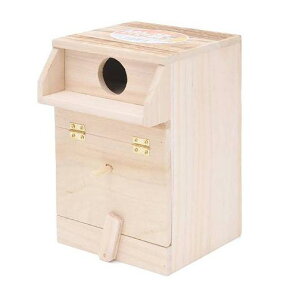 アラタ　BIRD　HOUSE　A－9　セキセイ巣箱　鳥　扉　皿付き【HLS_DU】　関東当日便