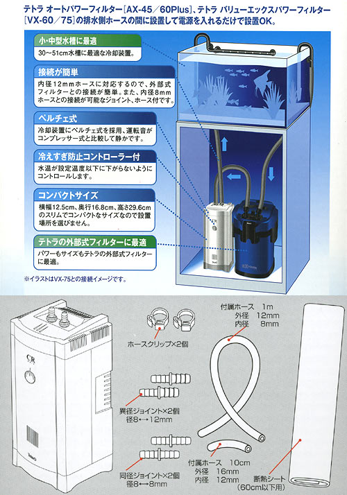 テトラ　クールタワー　CR－2　NEW　対応水量40リットル　水槽用クーラー　ペルチェ式【HLS_DU】　関東当日便 3