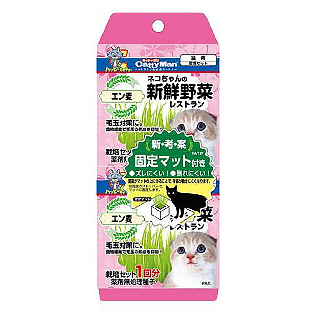 キャティーマン おうちで育てる 猫の生野菜 4回分 (45419) 猫用 猫草 猫の草 日本製