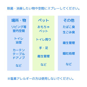 そのまま使える次亜塩素酸　人とペットにやさしい除菌消臭水　詰め替え用　400mL　弱酸性　関東当日便