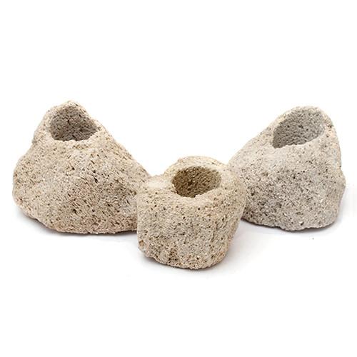 鉢　形状お任せ　抗火石鉢　小　穴径5〜6cm（1個）　ミニミニ盆栽鉢　関東当日便