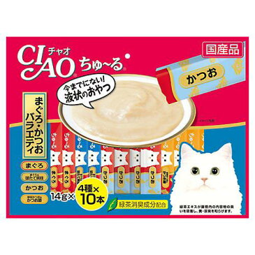 いなば　CIAO（チャオ）　ちゅ〜る　40本　まぐろ・かつおバラエティ　14g×40本　関東当日便