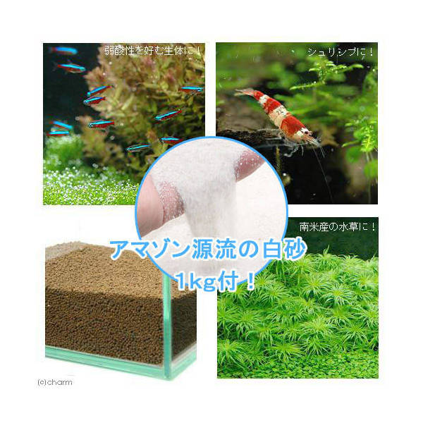 水草とシュリンプの土　こげ茶　3．3L　（細粒タイプ）＋アマゾン川源流の白砂　1kg【HLS_DU】　関東当日便