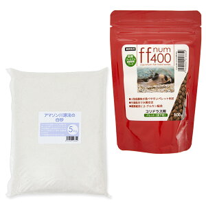 ff　num400コリドラス用ペレット（沈下性）100g＋アマゾン川源流の白砂5kg（約3L）セット　お一人様2点限り【HLS_DU】　関東当日便