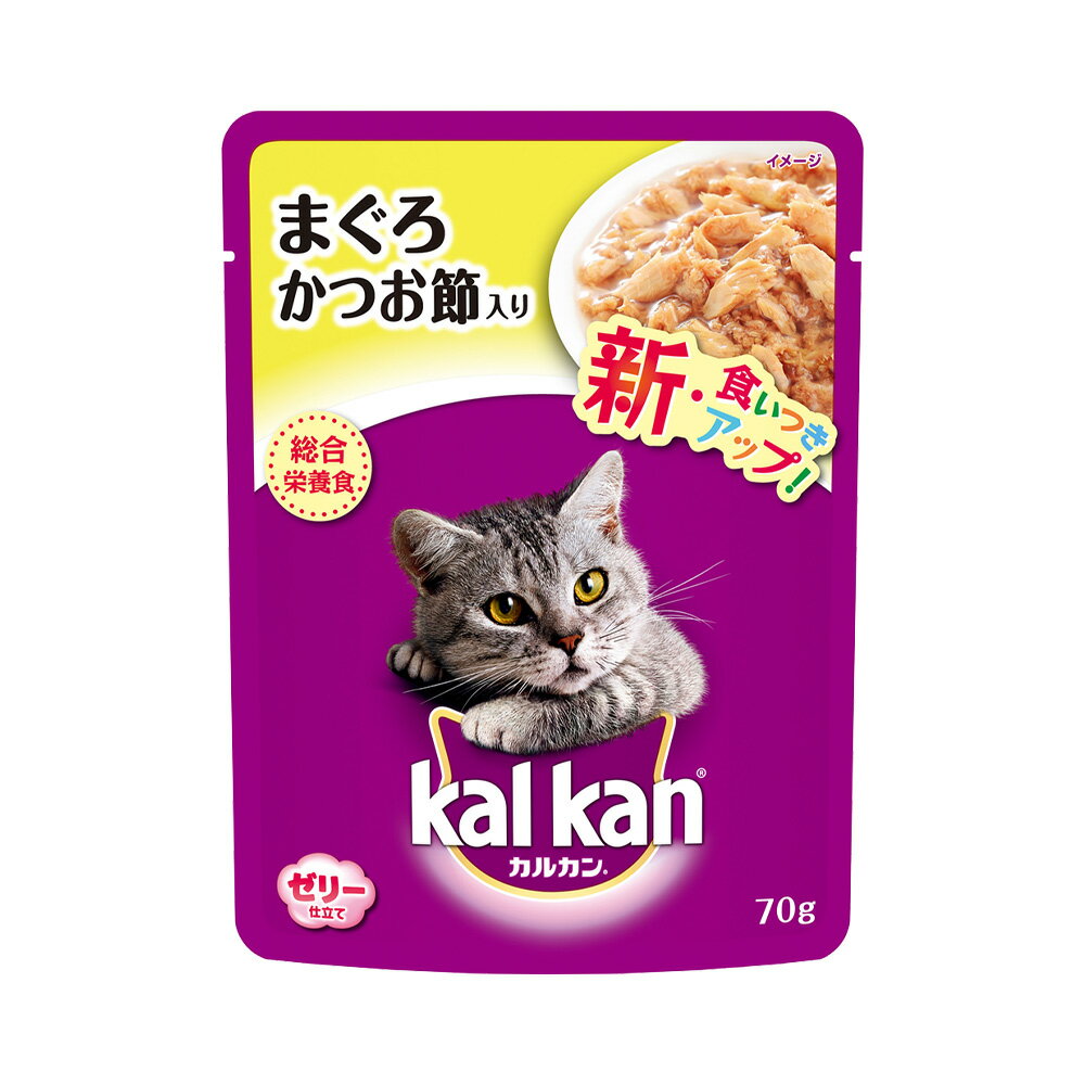 ボール売り　カルカン　パウチ　まぐろ　かつお節入り　70g×1ボール（16袋）　キャットフード　関東当日便のサムネイル