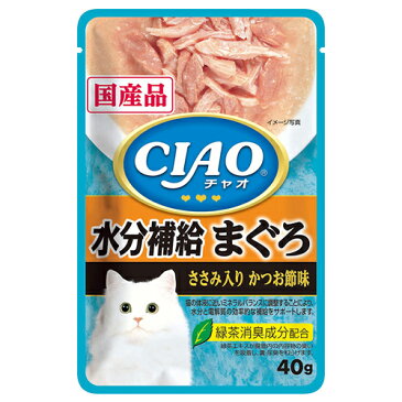 いなば　CIAO（チャオ）パウチ　水分補給　まぐろ　ささみ入り　かつお節味　40g　関東当日便