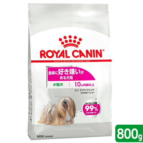【送料無料】ロイヤルカナン　食事に好き嫌いがある　超小型犬・小型犬用　ミニ　エクシジェント　800g　ジップ付　お一人様1点限り　関東当日便のサムネイル