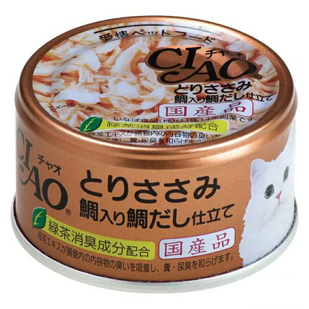 Ciao - いなば　CIAO　チャオ　とりささみ　鯛入り　鯛だし仕立て　85g　関東当日便