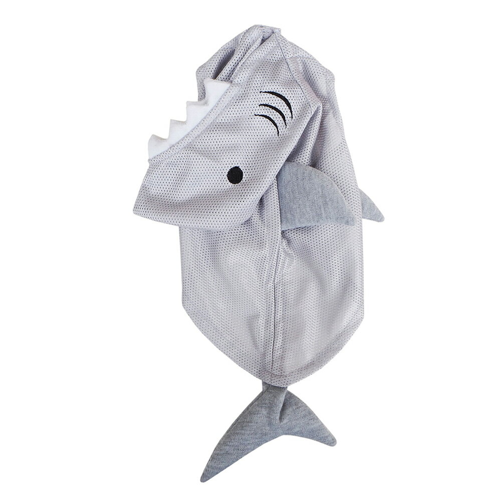 レインボー メッシュのサメ L 犬用 服 メッシュ素材