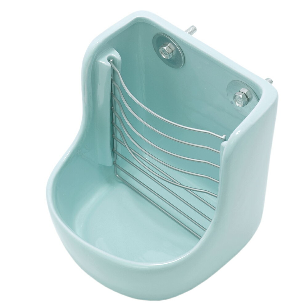 fuu 陶器 チモシーポッド ブルー 食器 牧草入れ フィーダー うさぎ デグー チンチラ モルモット 関東当日便
