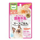 キャティーマン　猫ちゃんの国産牛乳を使ったスープごはん　ささみ＆サーモン　成猫用　40g【HLS_DU】　関東当日便