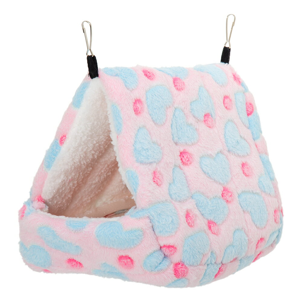 樂天商城 - fuu　小動物の三角ハウス　L　22×21　ピンク　デグー　モモンガ　隠れ家　寝袋　関東当日便