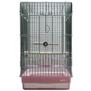 アウトレット品 鳥かご HOEI 35オウム ピンク (37×41.5×60cm) ヨウム 大型インコ オウム 銀メッキ 訳あり 関東当日便