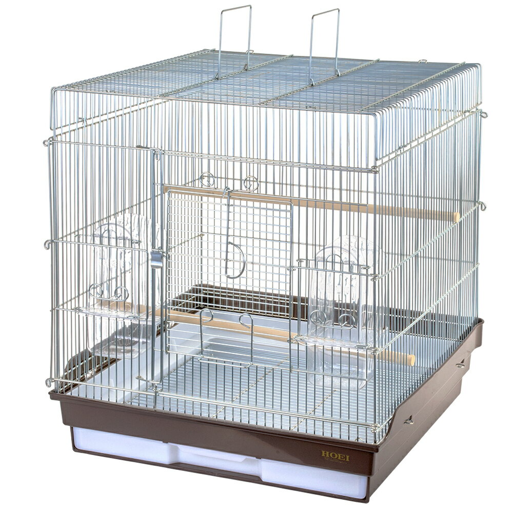 HOEI 465インコ手のりG ブラウン （46.5×46.5×56.5cm） インコ 小型インコ 中型インコ オウム 銀メッキ