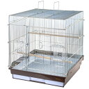 鳥かご HOEI 465インコ手のりG ブラウン （46．5×46．5×56．5cm） インコ 小型インコ 中型インコ オウム 銀メッキ【HLS_DU】 関東当日便