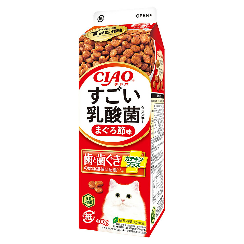 キャットフード　いなば　CIAO　すごい乳酸菌　クランキー牛乳パック　まぐろ節味　400g　関東当日便