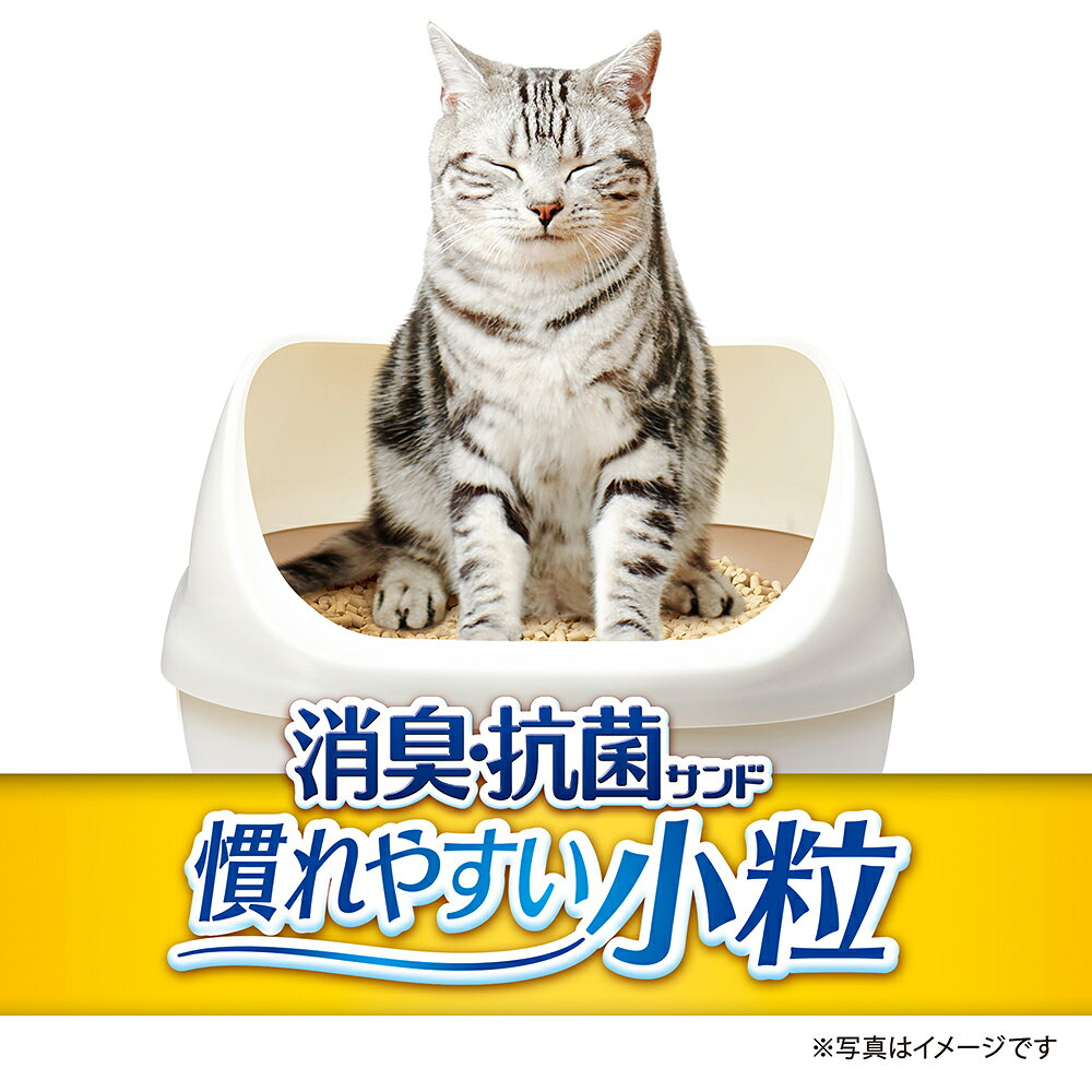 デオトイレ　砂　消臭・抗菌サンド　小粒タイプ　3．8L　猫　猫砂　お一人様4点限...