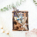 動画で作る 体験キット18 ナチュラルフレームで作るドライフラワーブーケ アクア 青系