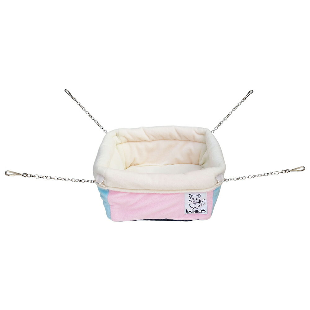 レインボー チンチラバスケット ハンモック ベッド ボア生地 ベッド フェレット 関東当日便