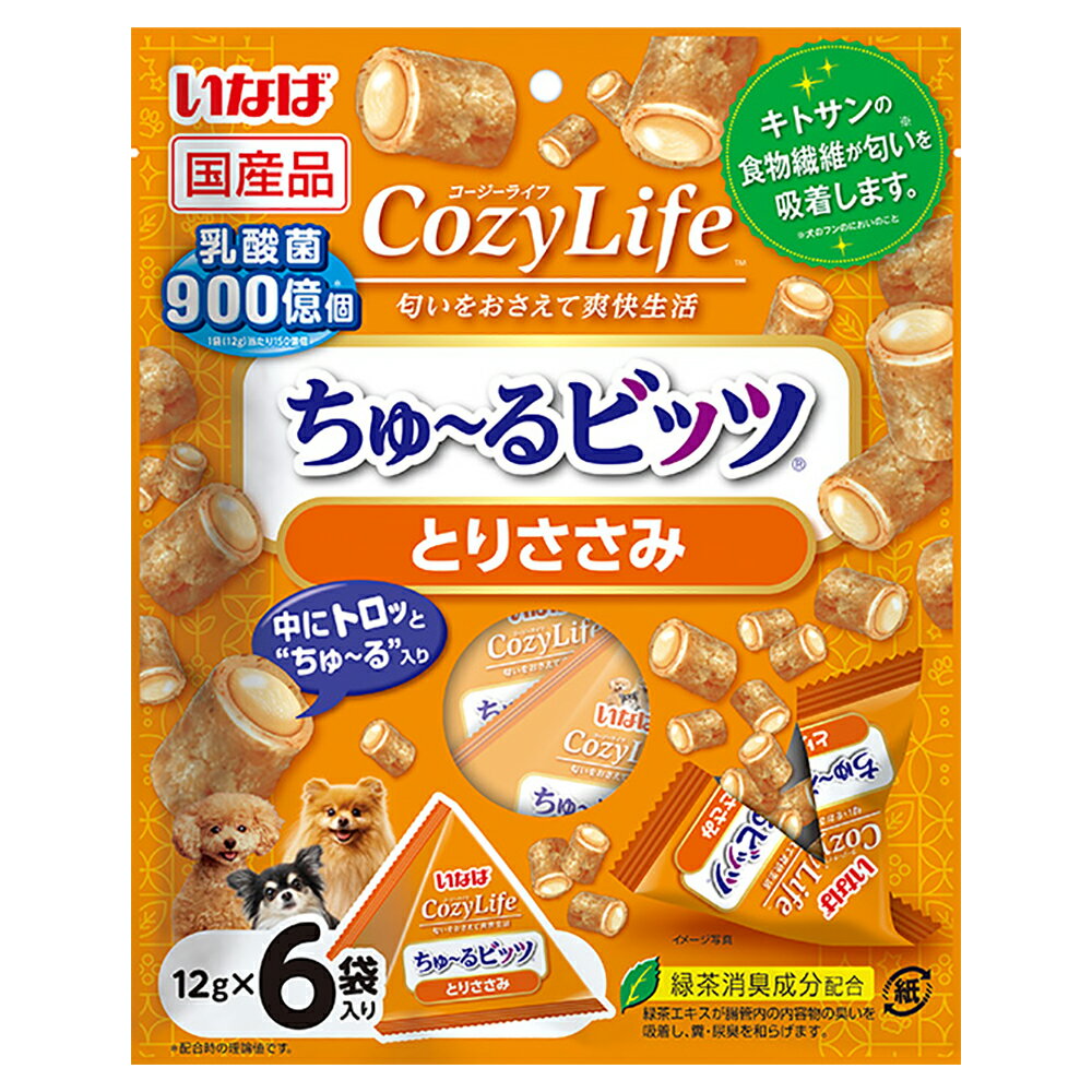 いなば　Cozy　Life　ちゅ〜るビッツ　とりささみ　12g×6袋　関東当日便のサムネイル