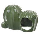 アウトレット品 Tafit ハムスターのサボテンハウス 陶器製 グリーン 19.5×6.5×12.0cm 小型ハムスター 訳あり 訳あり 関東当日便