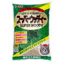 猫砂　常陸化工　固まる木製猫砂　スーパーウッディー　6L　猫砂　おがくず　固まる　燃やせる　お一人様6点限り　関東当日便