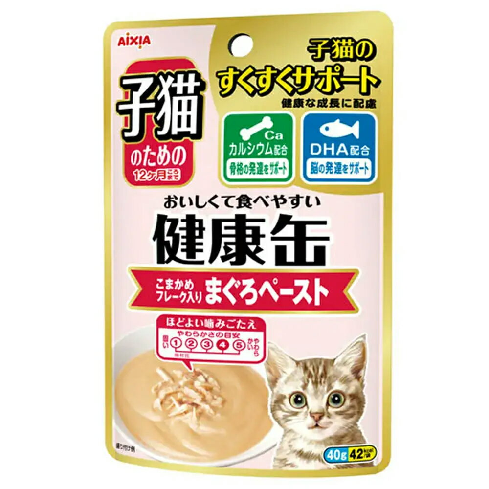 楽天charm 楽天市場店アイシア　子猫のための健康缶パウチ　まぐろペースト　40g　48袋【HLS_DU】　関東当日便