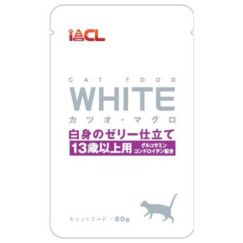 WHITE　カツオ・マグロ　白身のゼリー仕立て　13歳以上用　60g×2個　キャットフード　関東当日便