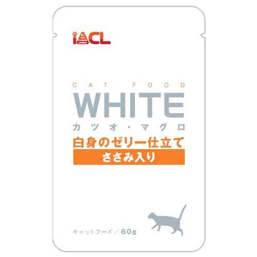 WHITE　カツオ・マグロ　白身のゼリー仕立て　ささみ入り　60g×2袋　キャットフード　関東当日便