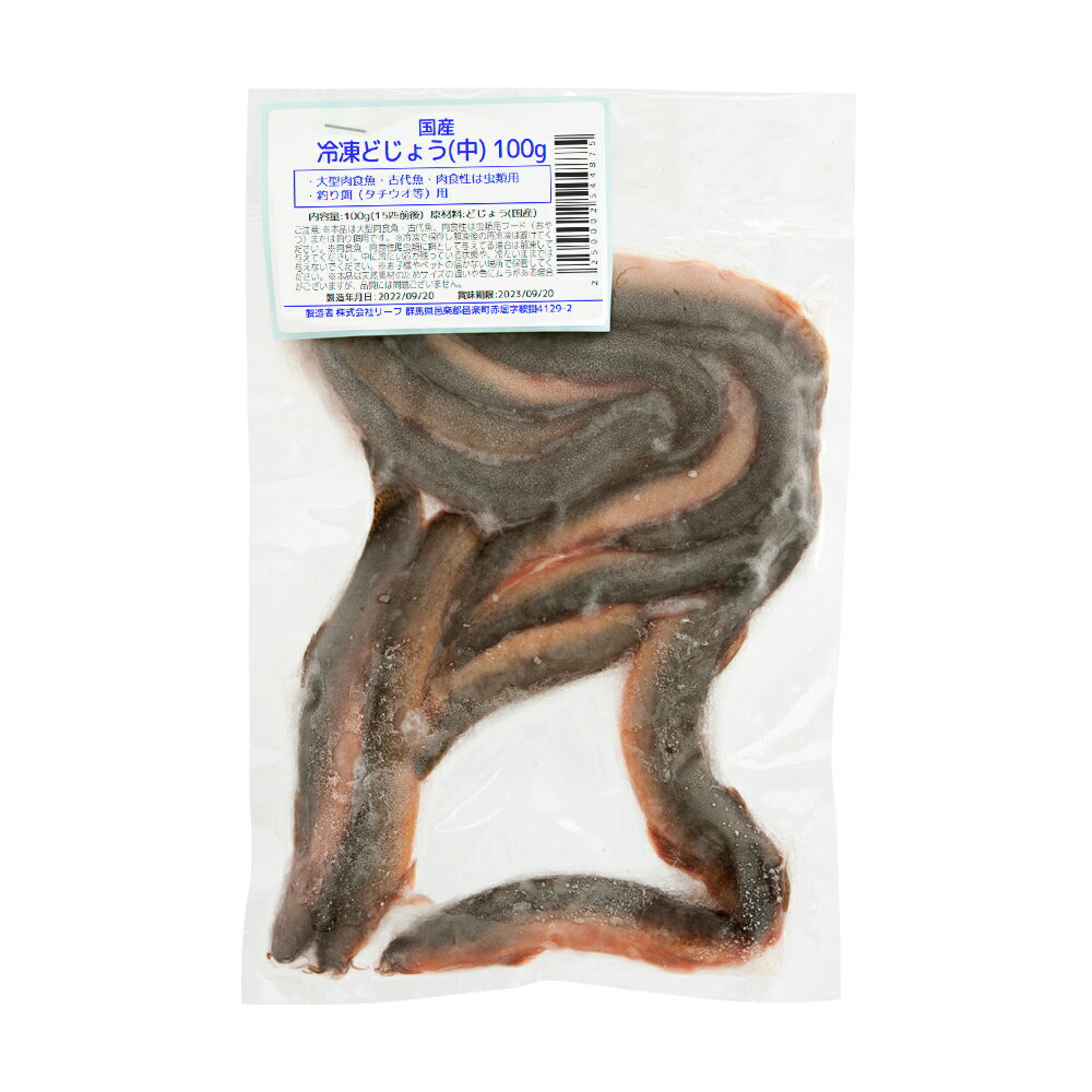 冷凍★釣り餌用 国産 冷凍どじょう（中）100g 真空パック テンヤ タチウオ 根魚 海上釣堀 つりえさ 釣りエサ 別途クール手数料