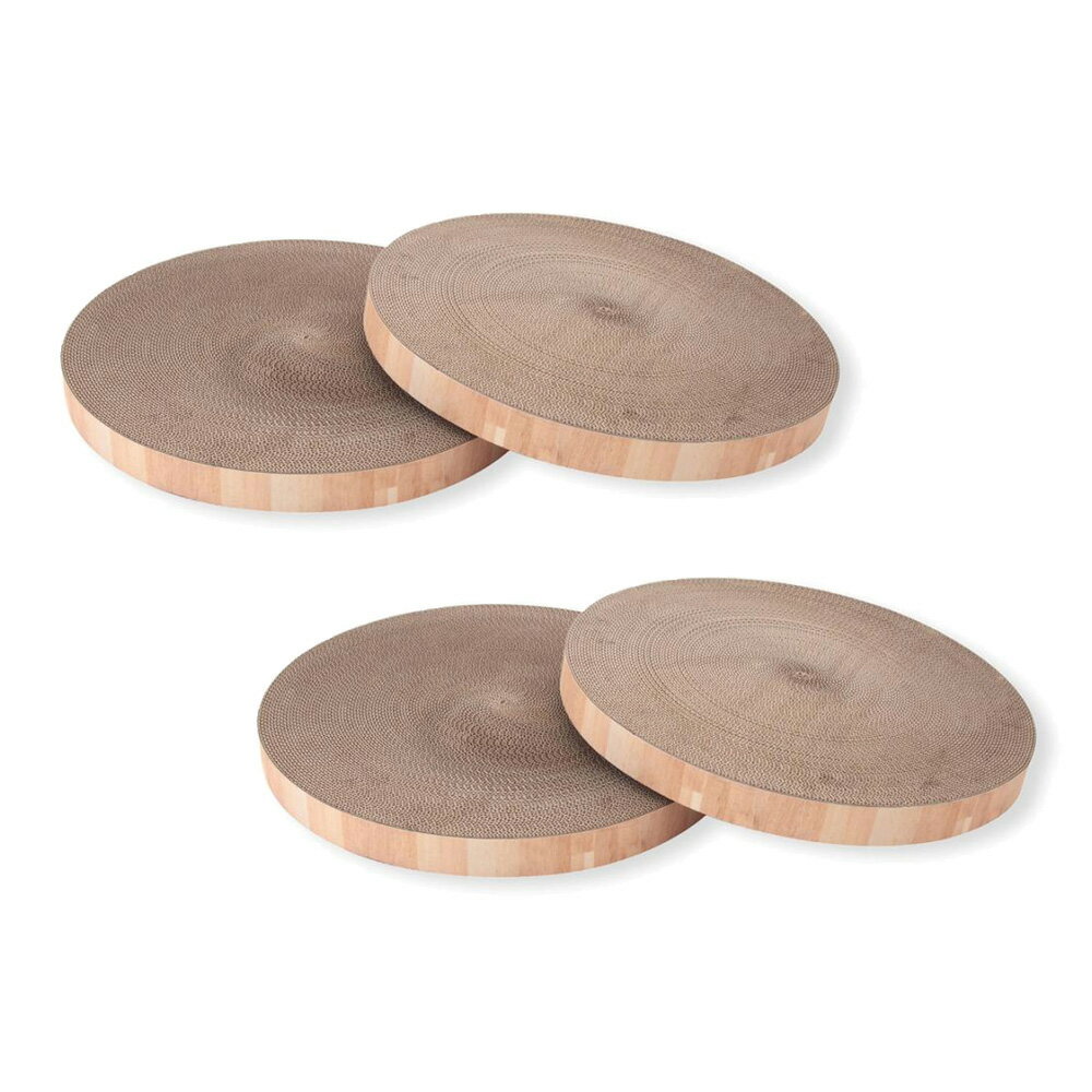 爪とぎ　猫用　猫壱　バリバリボウルXL　ライトブラウン　交換用つめとぎ2個入×2個　関東当日便