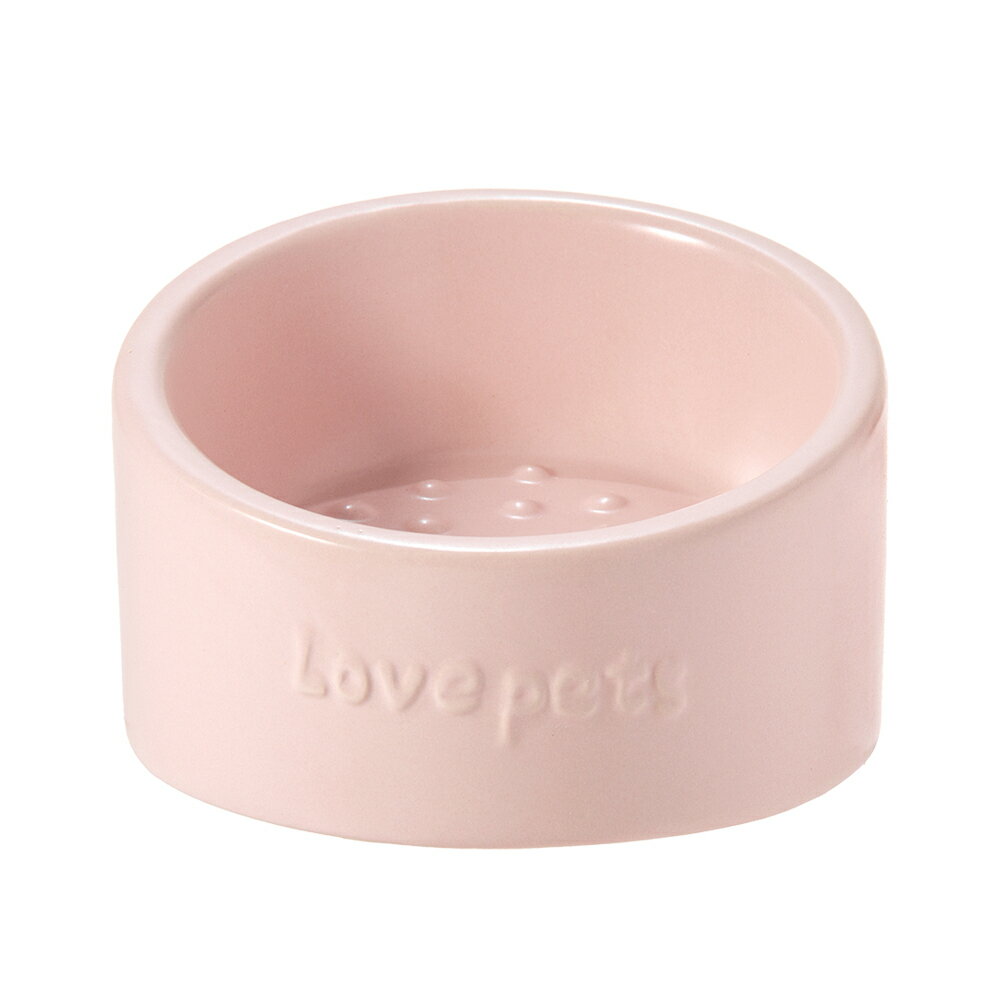 fuu 陶器のフードボール lovepet ピンク