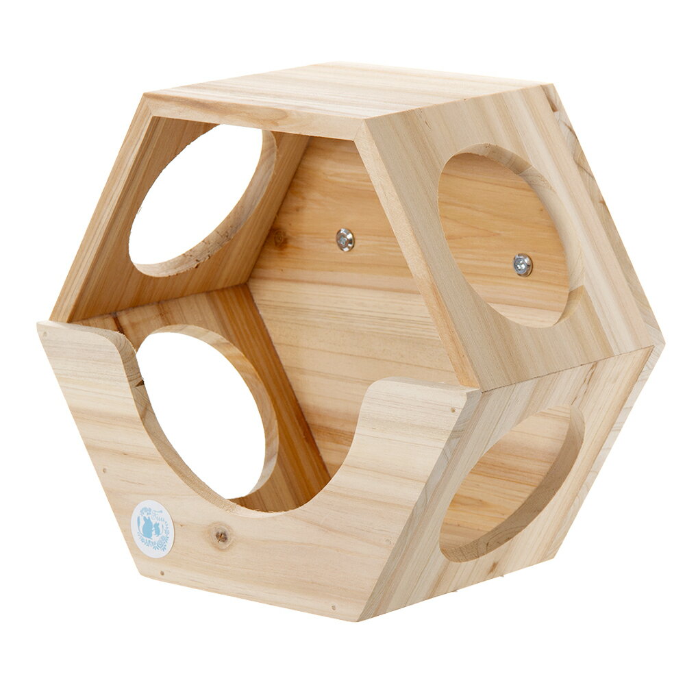 fuu　小動物の固定できるハニカムウッド　テラス　うさぎ　モルモット　チンチラ　デグー　かじり木　..