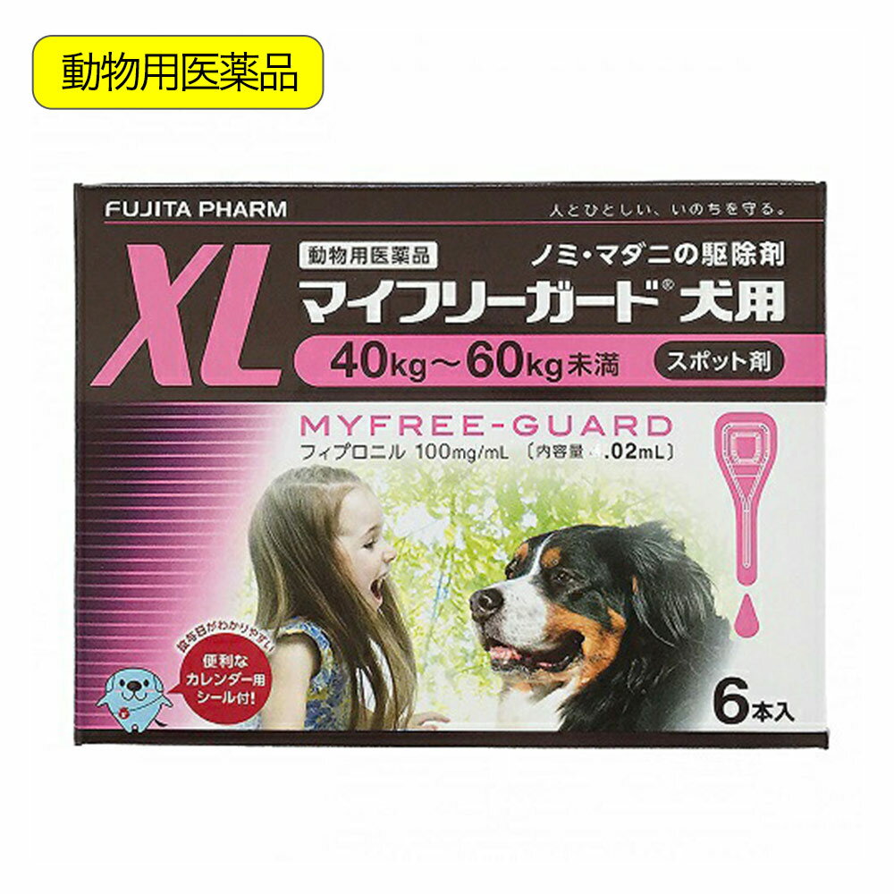 動物用医薬品 マイフリーガード 犬用 XL 40～60kg未満 6本入 動物用医薬品【HLS_DU】 関東当日便