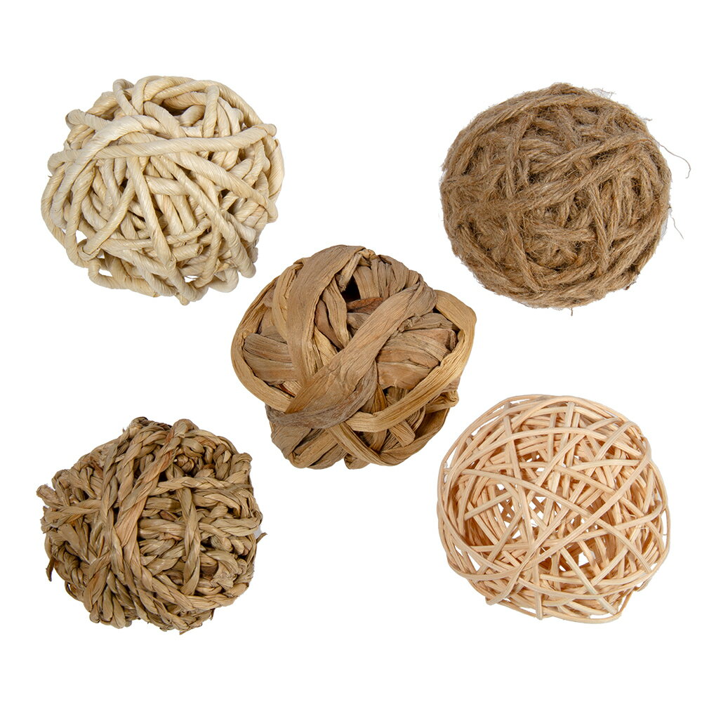 fuu　小動物のおもちゃ　素材の違うラタン系おもちゃ5点set　NEW【HLS_DU】　関東当日便のサムネイル