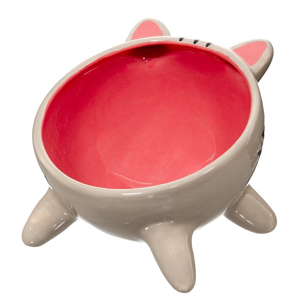 レインボー 足つき 猫のフードボウル トラネコ 関東当日便