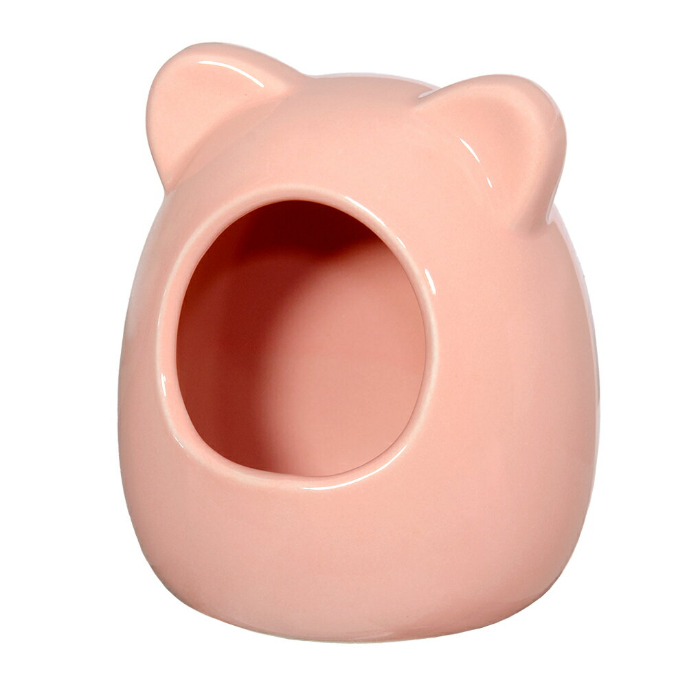 fuu　小さな陶器ハウス　ハムツボ　ピンク　ハムスター　隠れ家　お家　関東当日便