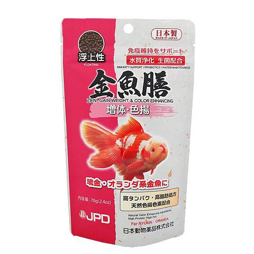 日本動物薬品 ニチドウ 金魚膳 増体色揚げ浮上性 70g 金魚のえさ