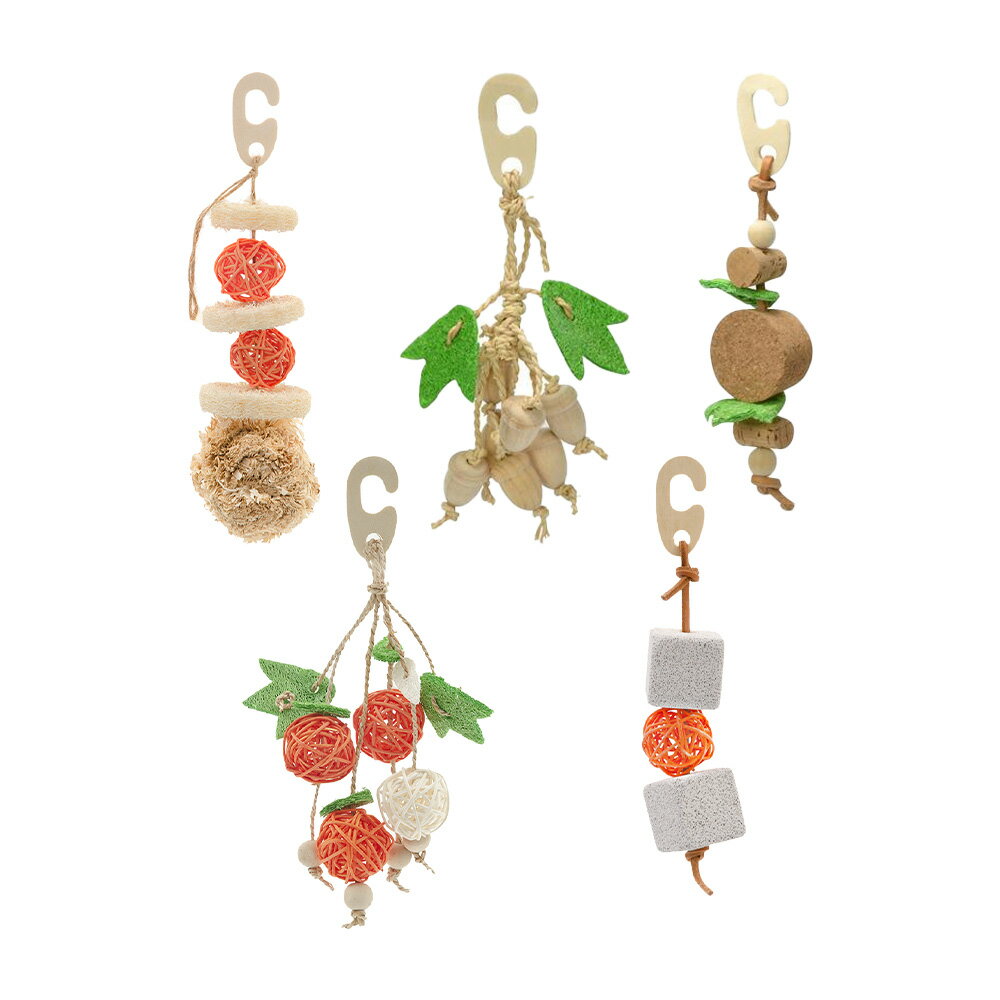 三晃商会 ナチュラルハンガー 5点セット 鳥 おもちゃ 関東当日便