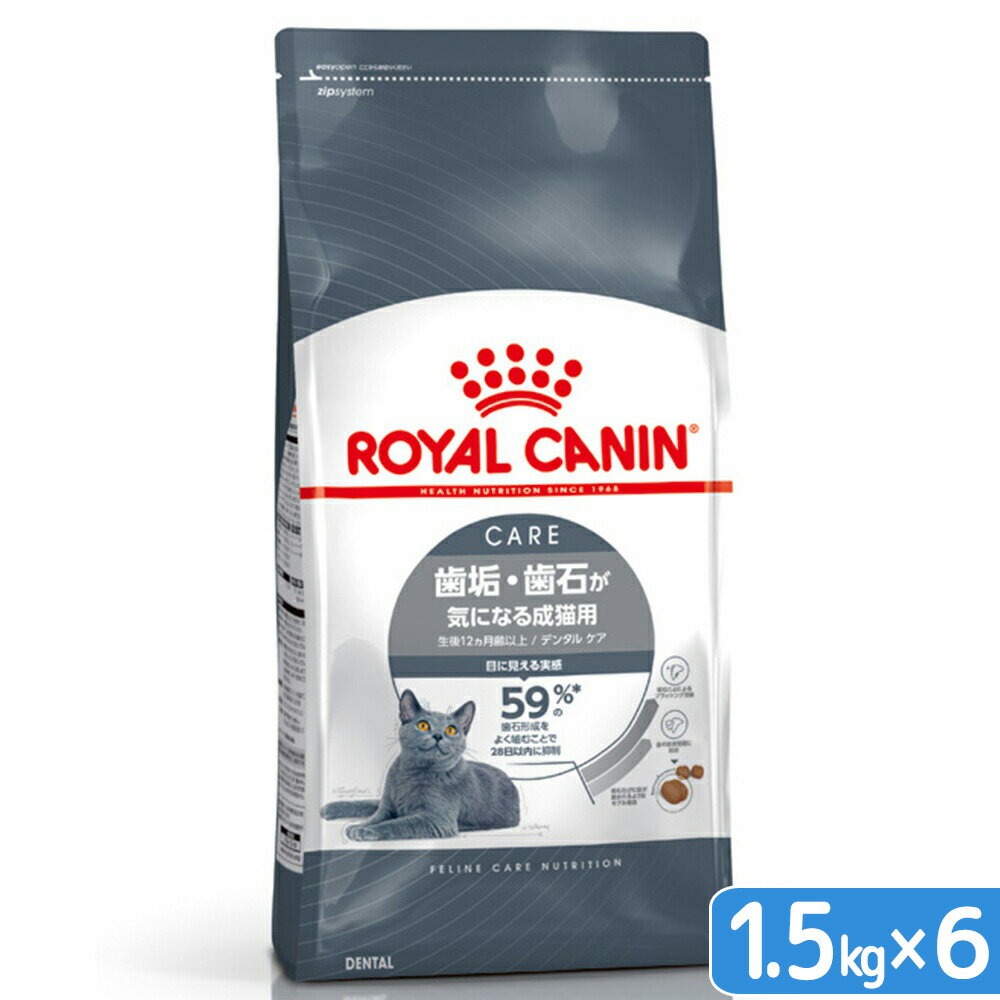 ロイヤルカナン　猫　デンタルケア　歯垢・歯石が気になる成猫用　1．5kg×6　お一人様1点限り　関東当日便