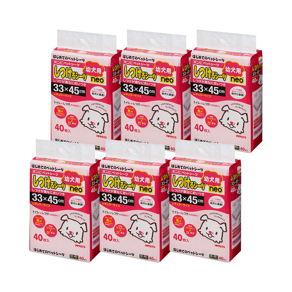 ペットシーツ　ボンビアルコン　しつけるシーツ　幼犬用　neo　レギュラーサイズ　40枚入×6　お一人様1点限り　関東当日便