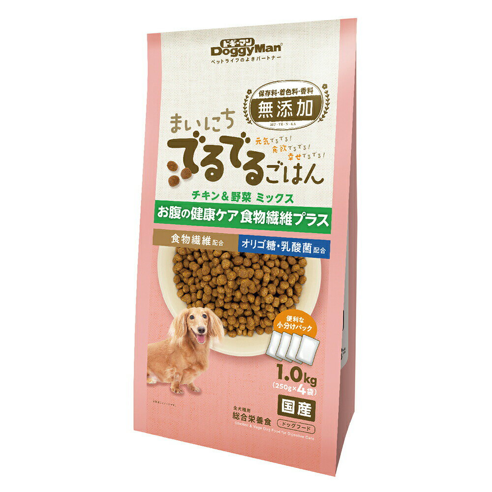 樂天商城 - ドッグフード　ドギーマン　まいにちでるでるごはん　お腹の健康ケア　食物繊維プラス　1kg　関東当日便