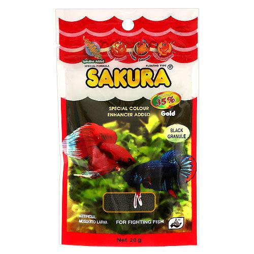 ベタの本場タイ・バンコクで人気　SAKURA　サクラ　ファイティングフィッシュ　20g　熱帯魚　ベタ　エサ　餌　フード　関東当日便