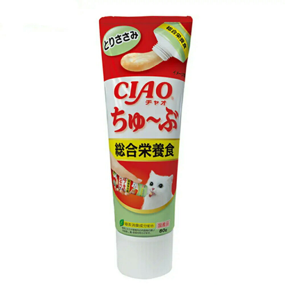 樂天商城 - いなば　CIAO　チャオ　ちゅ〜ぶ　総合栄養食　とりささみ　80g×48　関東当日便