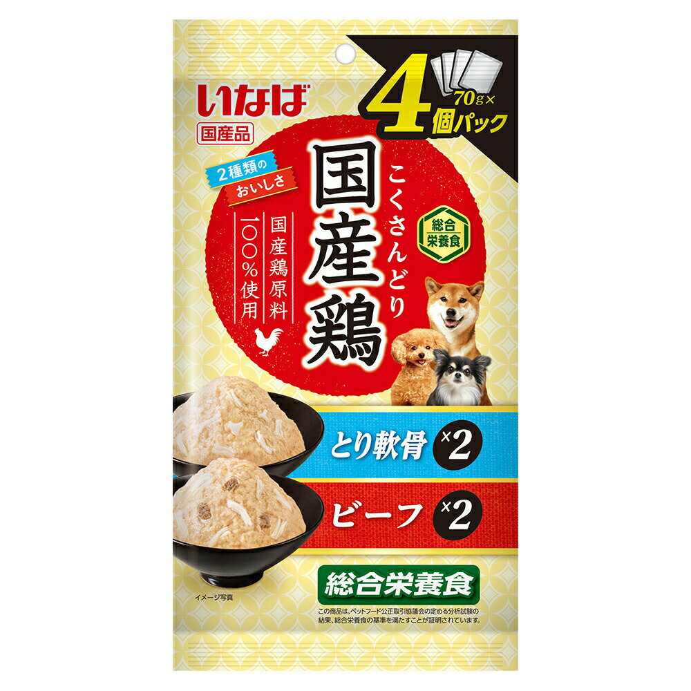 Mature Dog - いなば　国産鶏　4個パック　とり軟骨・ビーフバラエティ　70g×4袋×16　関東当日便