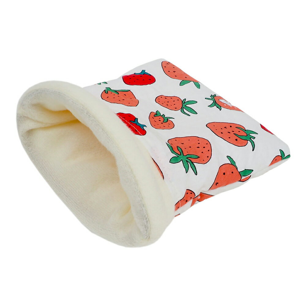 レインボー いちご柄寝ぶくろ ホワイト【HLS_DU】 関東当日便