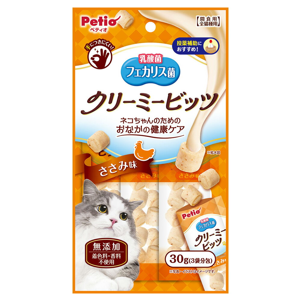 猫　ペティオ　クリーミービッツ　フェカリス菌　ささみ味　30g（10g×3袋）　関東当日便