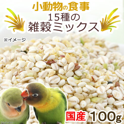 アウトレット品 小動物の食事 国産 15種の雑穀ミックス 100g お試しサイズ おやつ 無添加 無着色 関東当日便