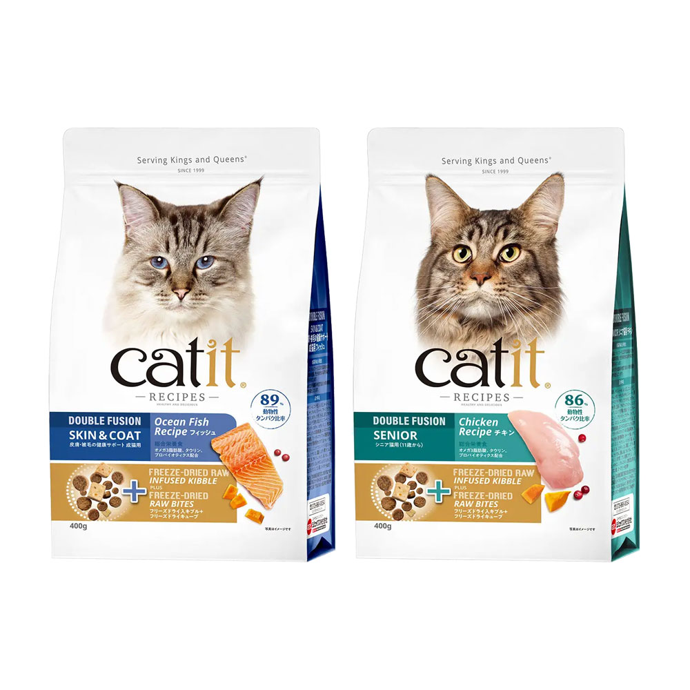 GEX��Catit�ʥ���åȥ��åȡˡ�Recipes��SKIN��COAT��400g��SENIOR��400g���ե��å��塡���˥�ǭ������������