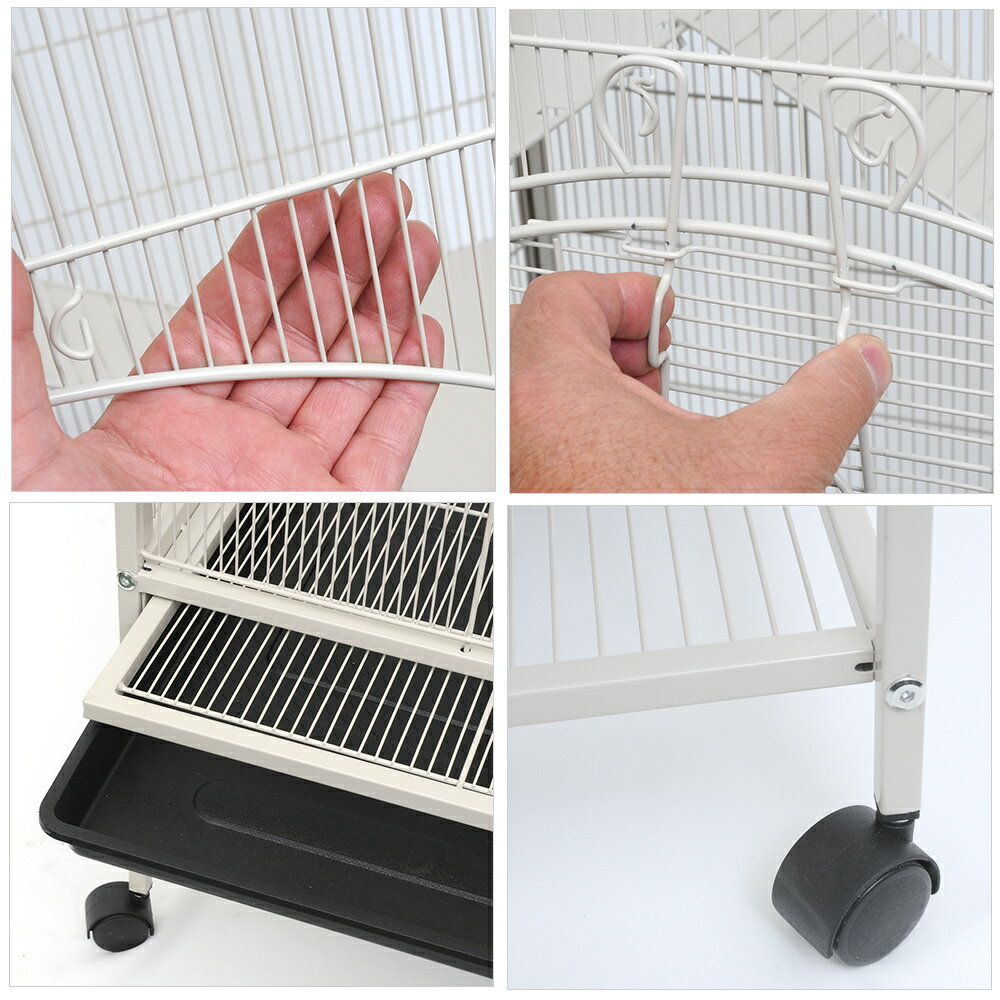 アウトレット品　3階建て広々ケージ　ホワイト　組立確認済　大型ケージ　チンチラ　フェレット　リス　デグー　180サイズ　関東当日便 3